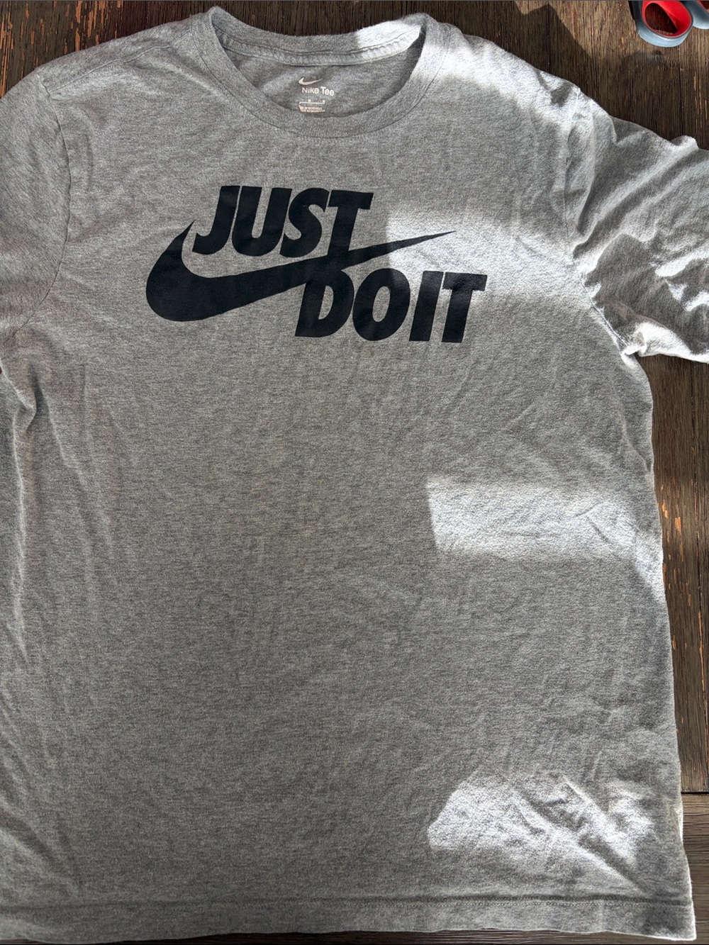 Nike Gray 'Just Do It' Logo Short Sleeve Tee